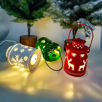 “Nordic LED Lantern – Christmas Electronic Candle Decoration”