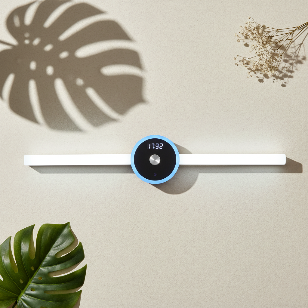 Smart Cabinet Light Clock Timing Sensor Light Removable LED Wardrobe Light Human Body Sensor Light